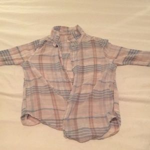 American Eagle plaid lounge top